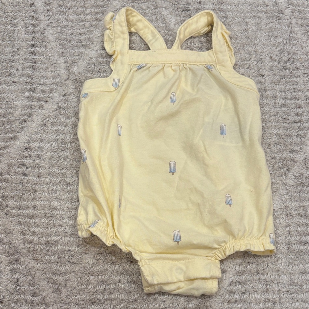 2/$20 GAP Light Yellow Popsicle Print Bodysuit